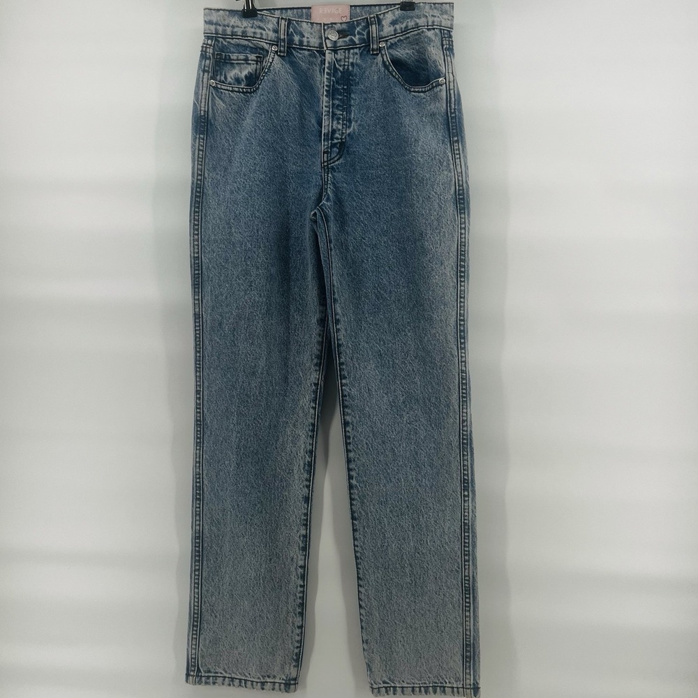 Revice Denim Women's Jeans Size 28 High Rise Straight Leg Blue Button Fly